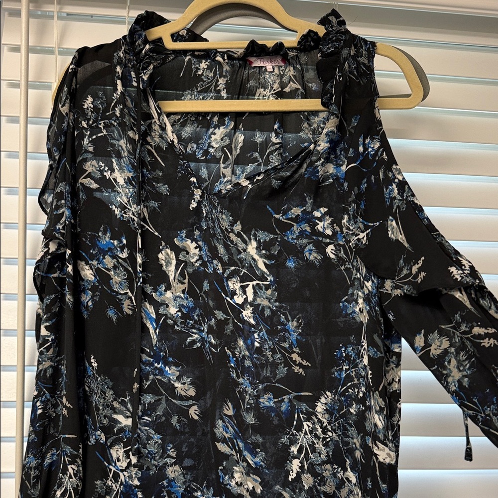 PARKER Ruffle Open Sleeve Women's Top